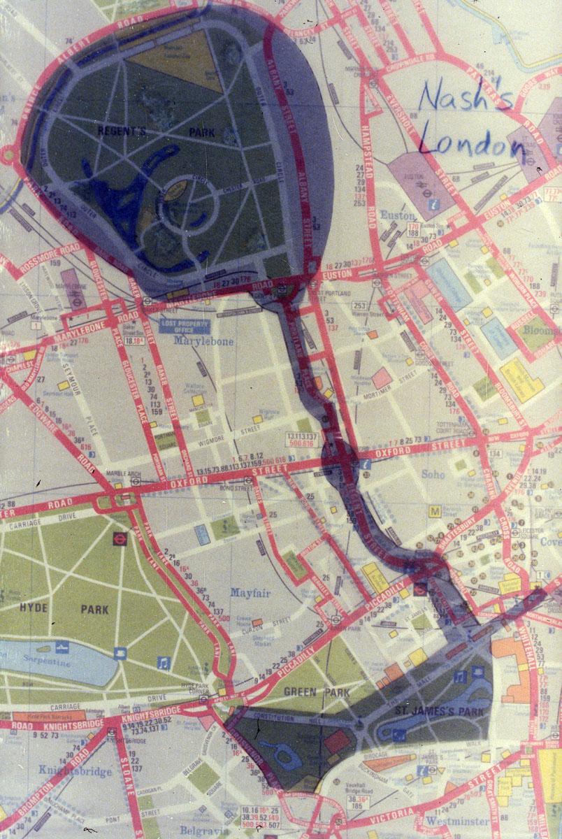 Nash's London Superimposed On Modern Tourist Map