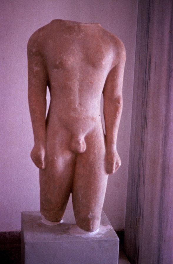 Torso Of Kouros, Temple Of Poseidon At Sounion Near Athens, Pre-500 B.C. From The National Museum, Athens