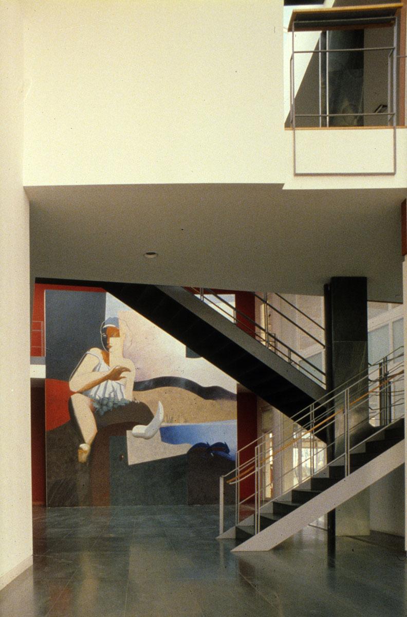 Office Building, Stockley Park Near Heathrow Airport, 1991. Stair Hall