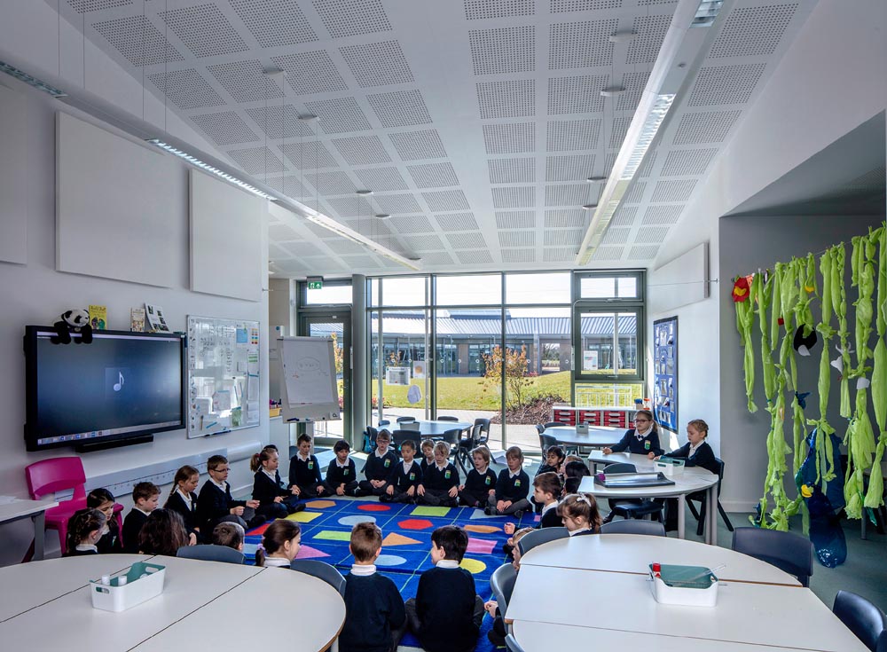 The University Of Cambridge Primary School, Cambridge, England. Classroom. Marks Barfield Architects 2015