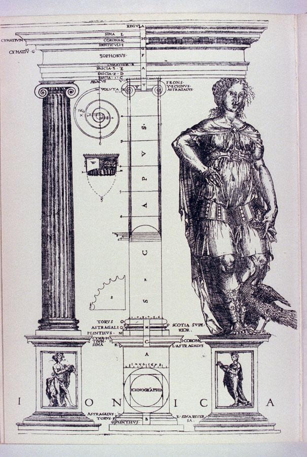 The Doric, Ionic & Corinthian Orders. From The 16th Century Book 'The First & Chief Groundes Of Architecture' By John Shute