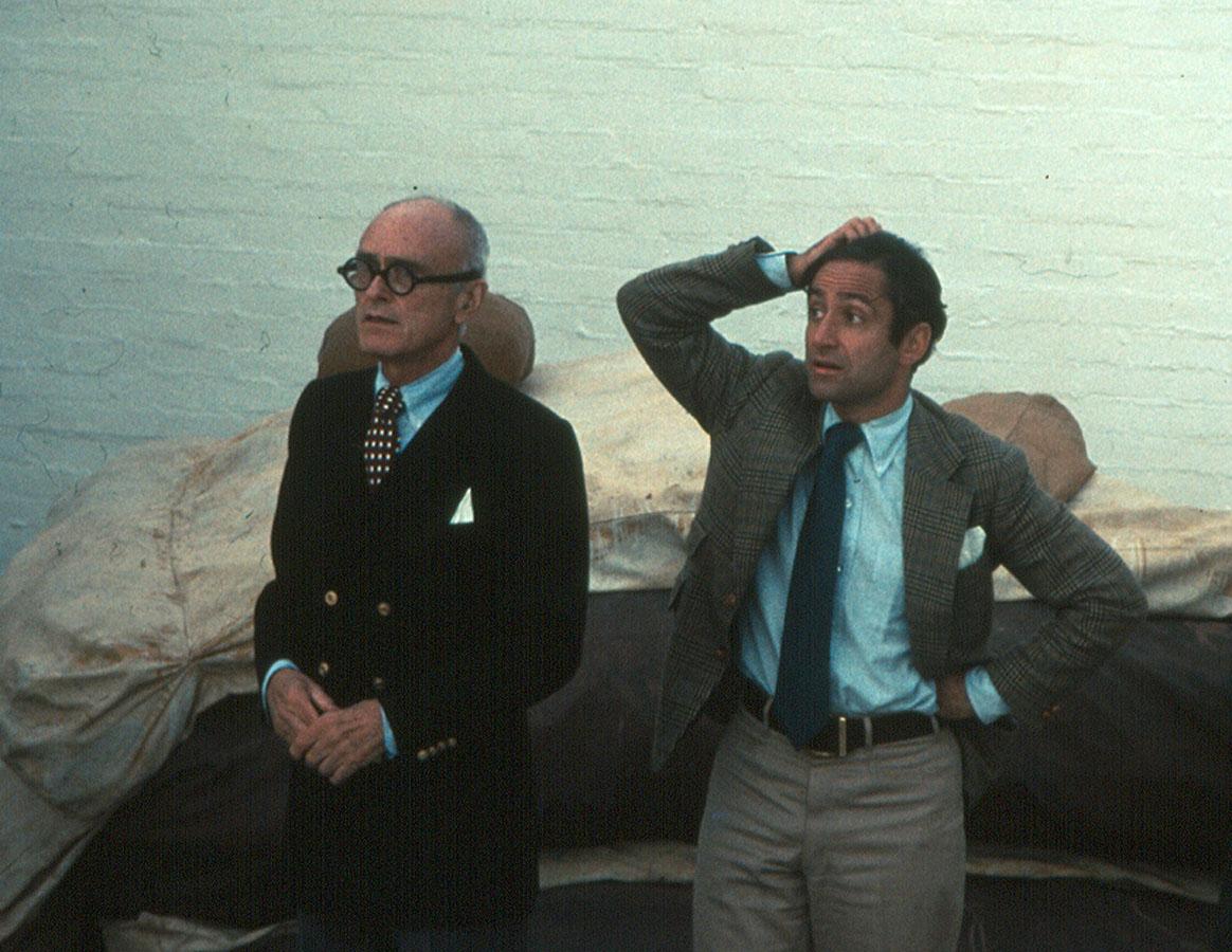 Robert A.M. Stern With Philip Johnson At Sculpture Gallery, 1970