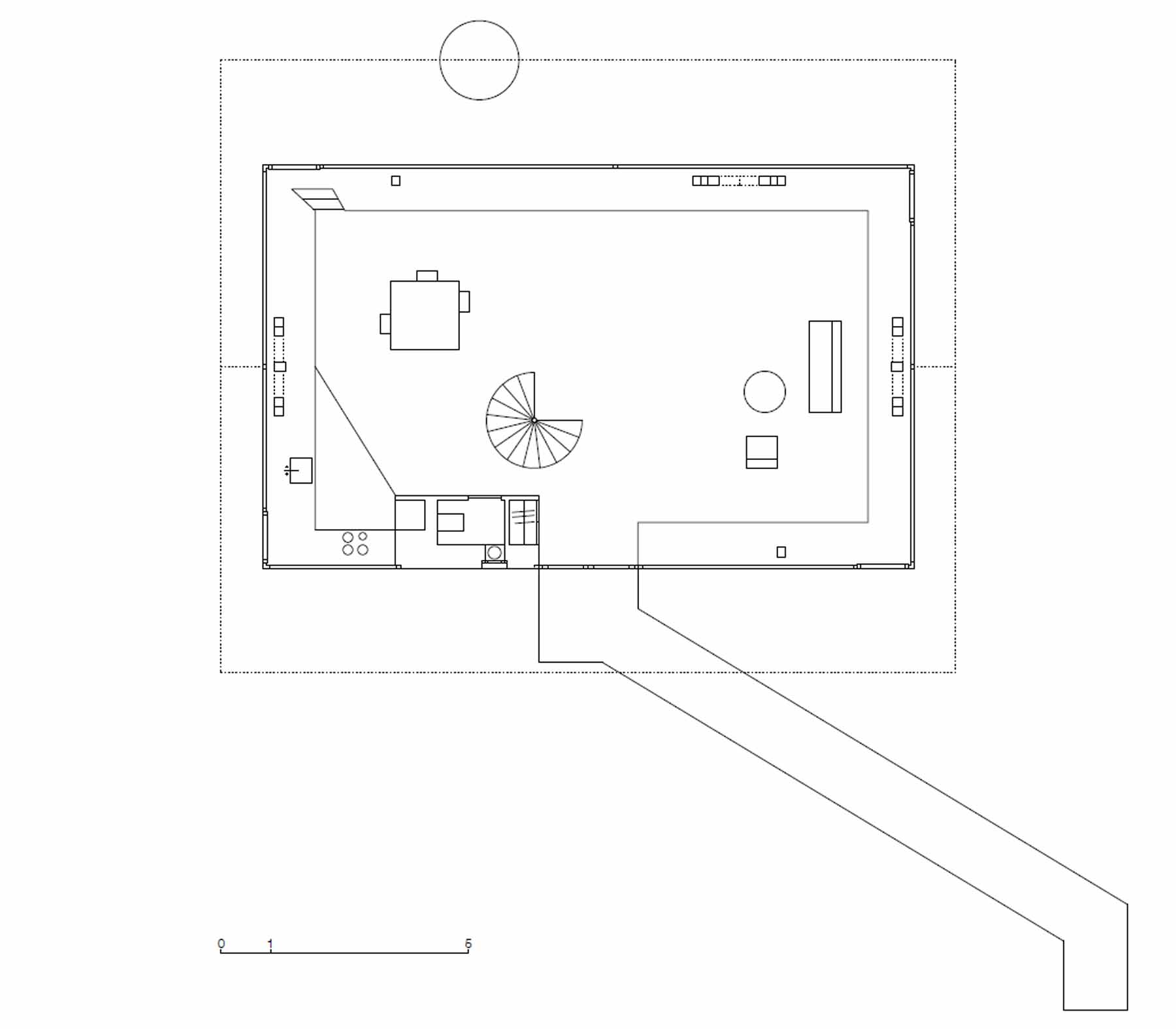 Ground Floor Plan, House In Balsthal, Switzerland By Pascal Flammer Architect, 2014