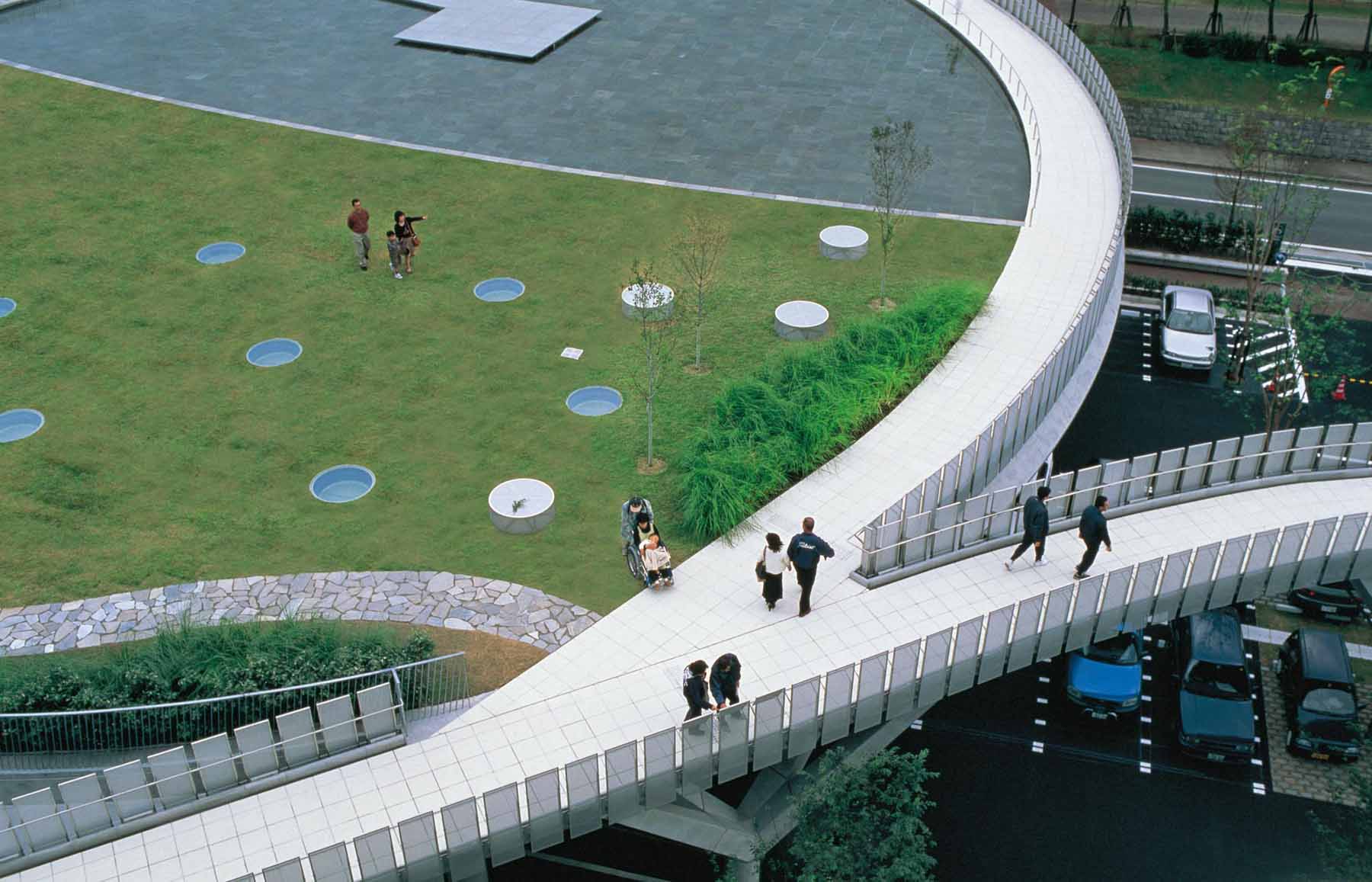 Landscaping, Niigata City Performing Arts Center, Japan By Itsuko Hasegawa Atelier, 1998