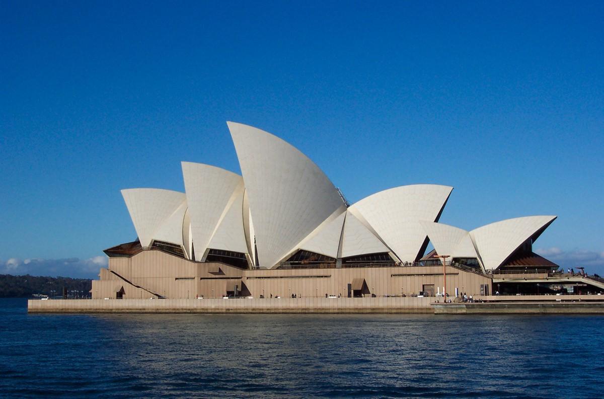 Sydney Opera House, Clearly Showing The Outline Of Its 