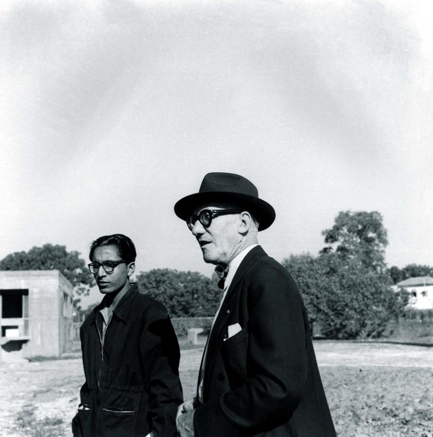 B.V. Doshi With Le Corbusier