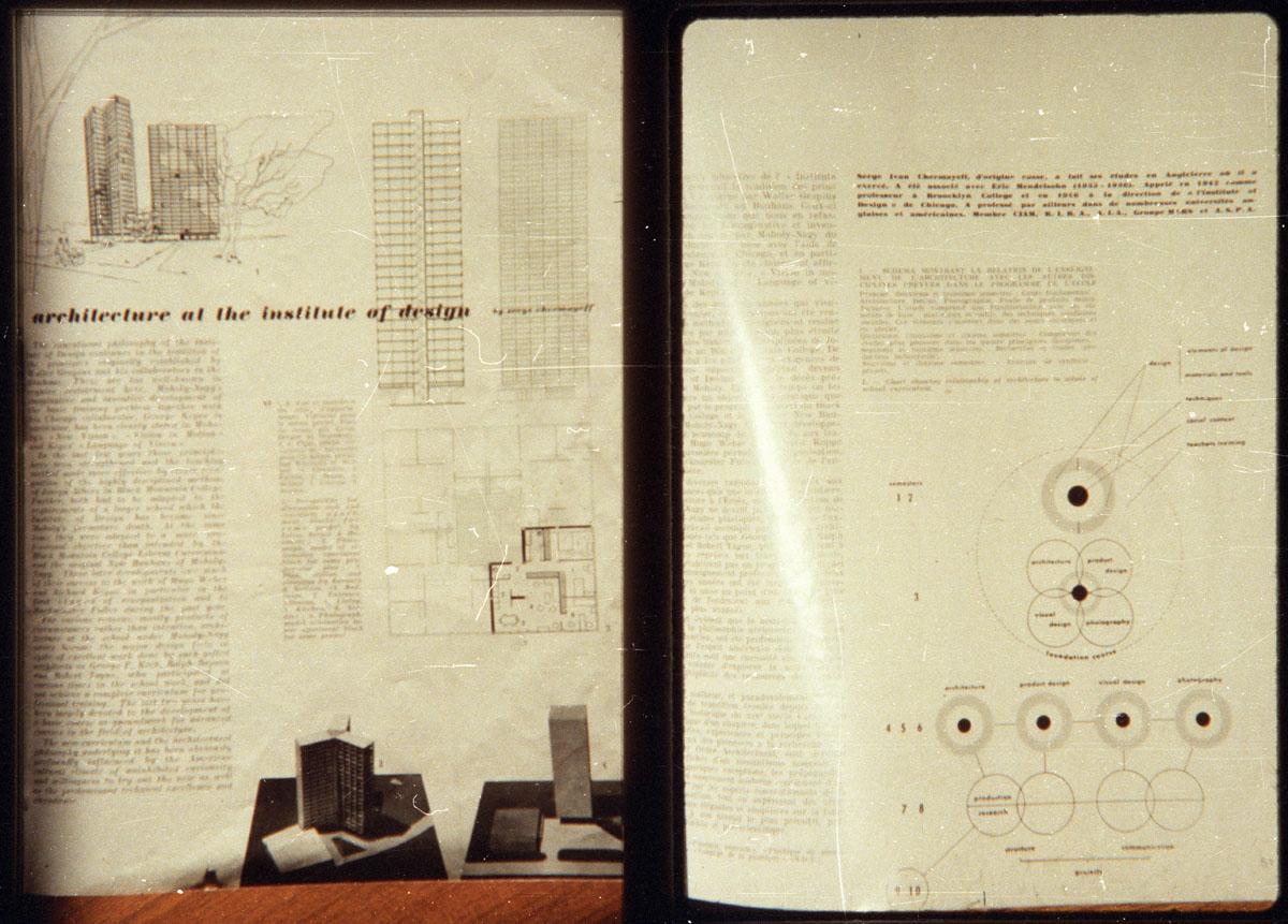 Institute Of Design, Chicago. 2 Pages From L'Architecture d'Aujourd'hui, February 1950
