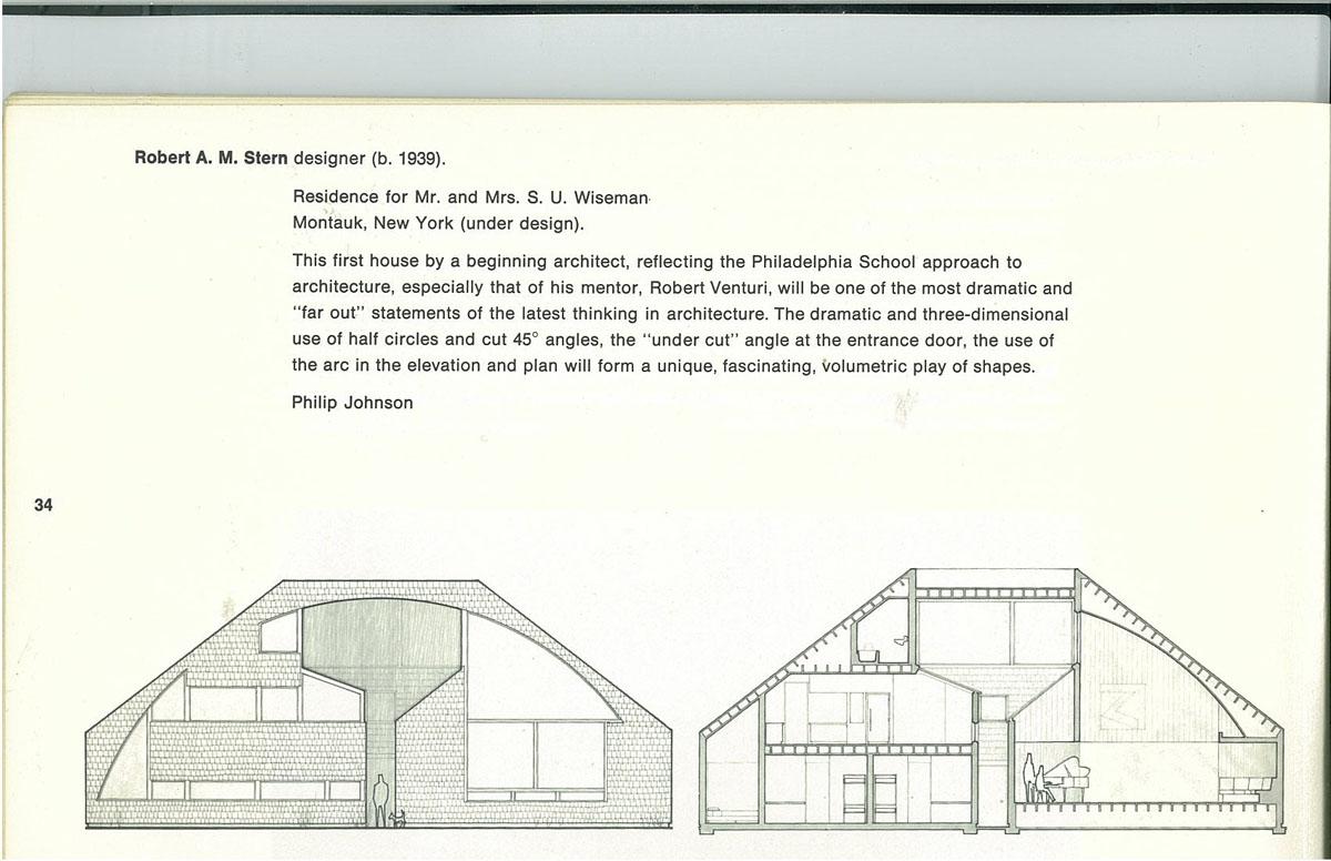 Robert A.M. Stern Submission For 40 Under 40. Residence In Montauk, 1966
