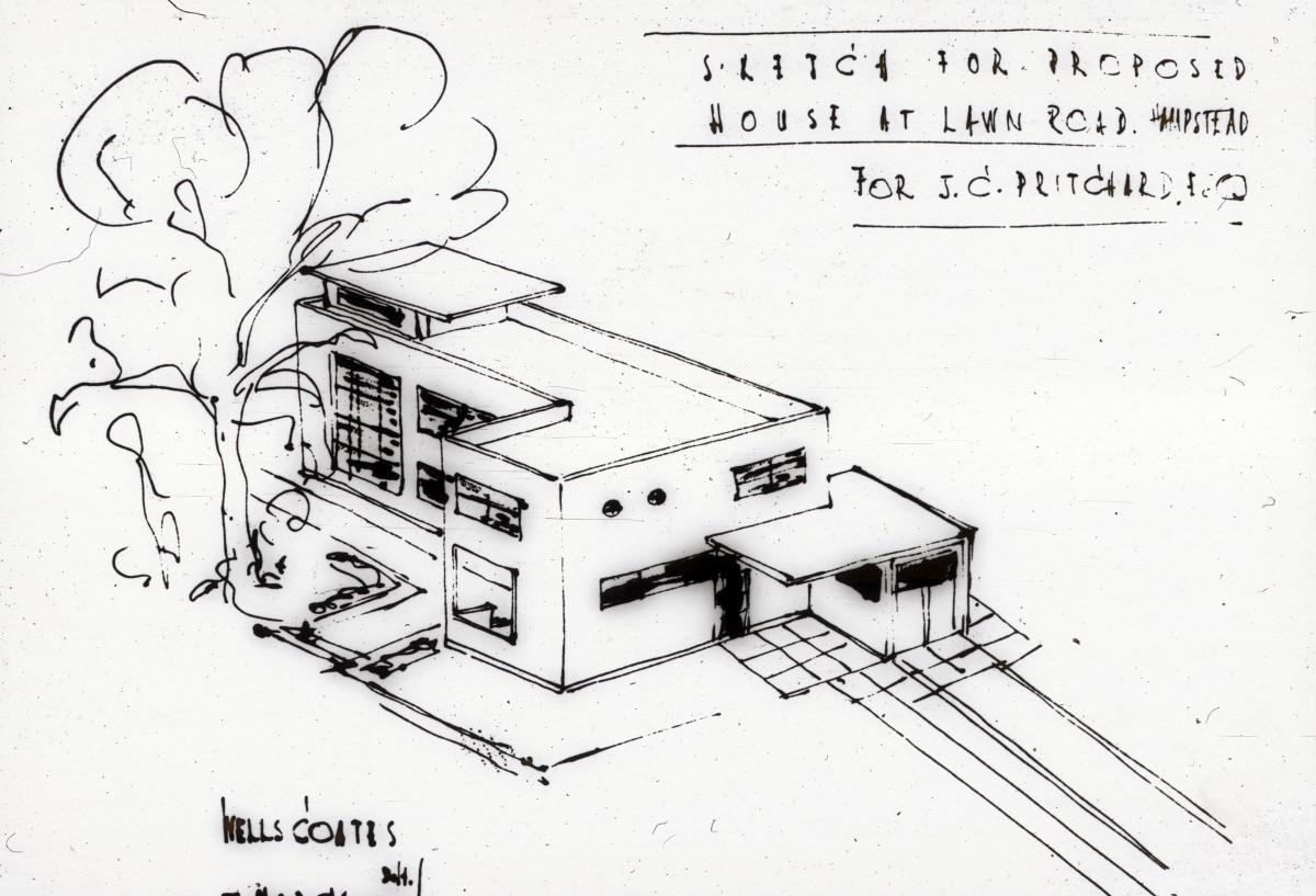 Wells Coates' First Design For House In Lawn Road, London, For Jack & Molly Pritchard