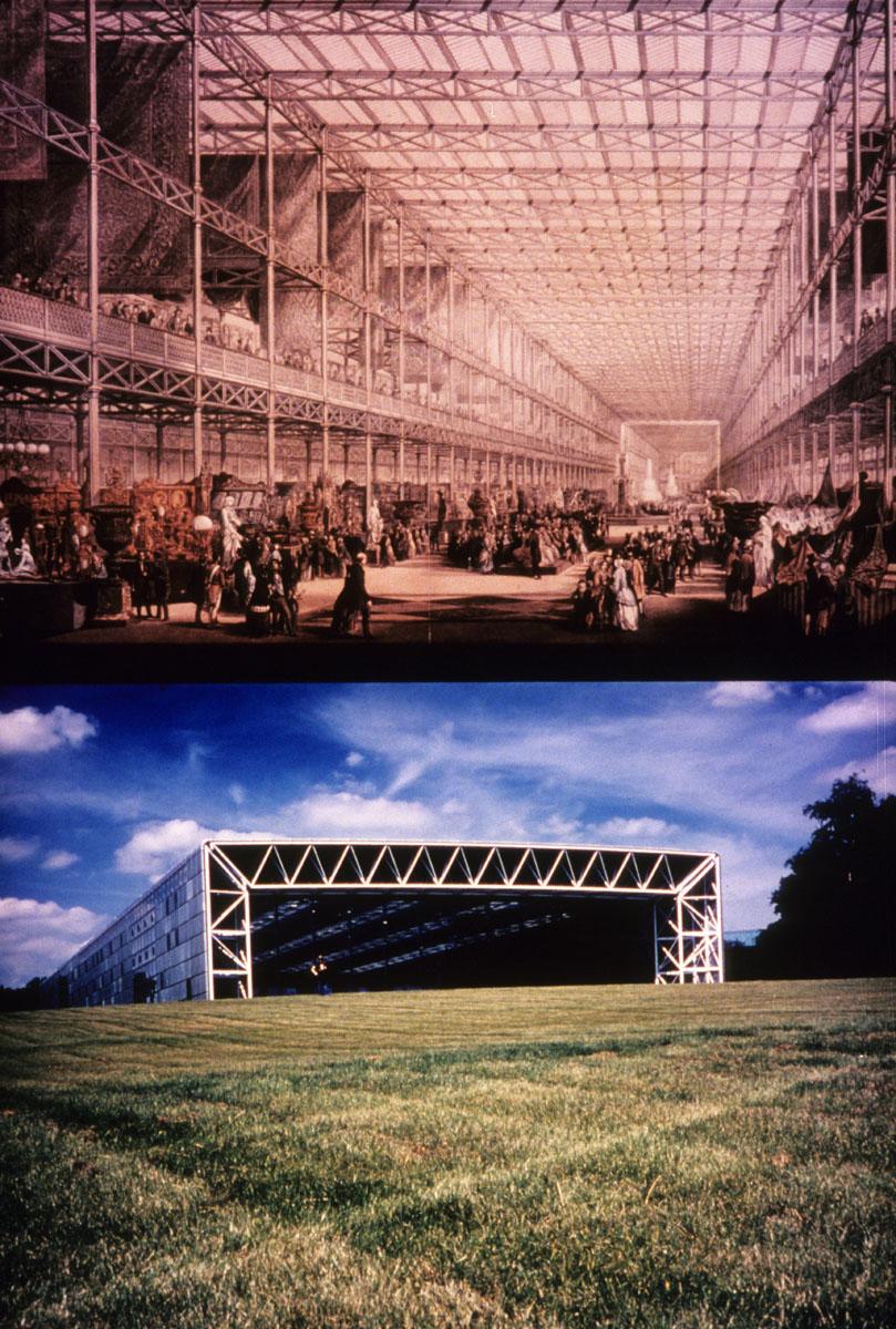 (Top) Crystal Palace: Litho Of Interior. (Bottom) Foster Associates: Sainsbury Art Centre