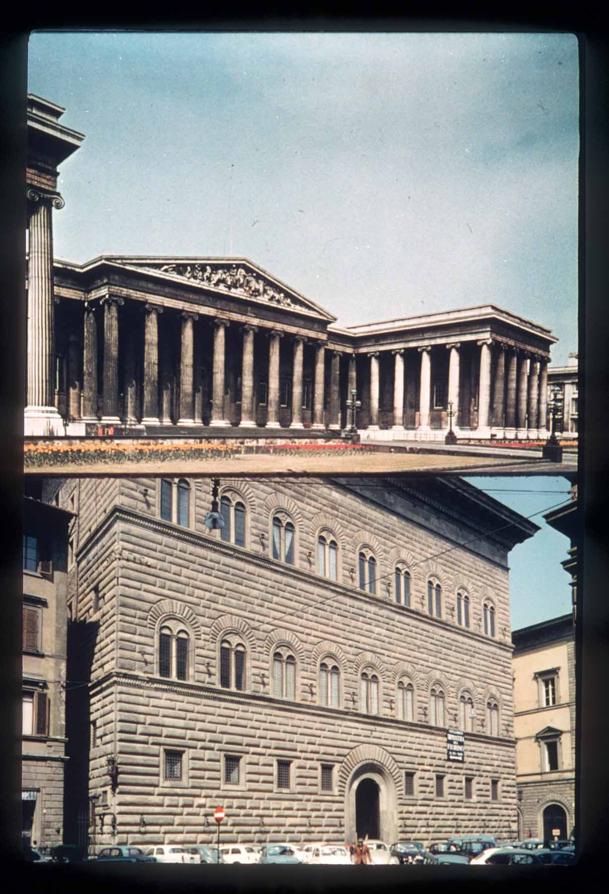 Top: British Museum, London. Bottom: Strozzi Palace, Florence