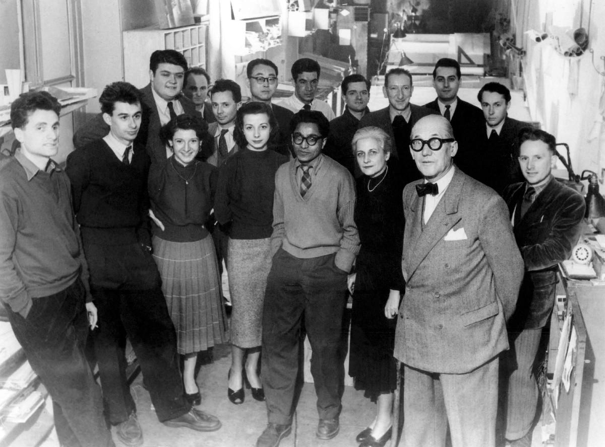 B.V. Doshi In Le Corbusier's Studio In Paris