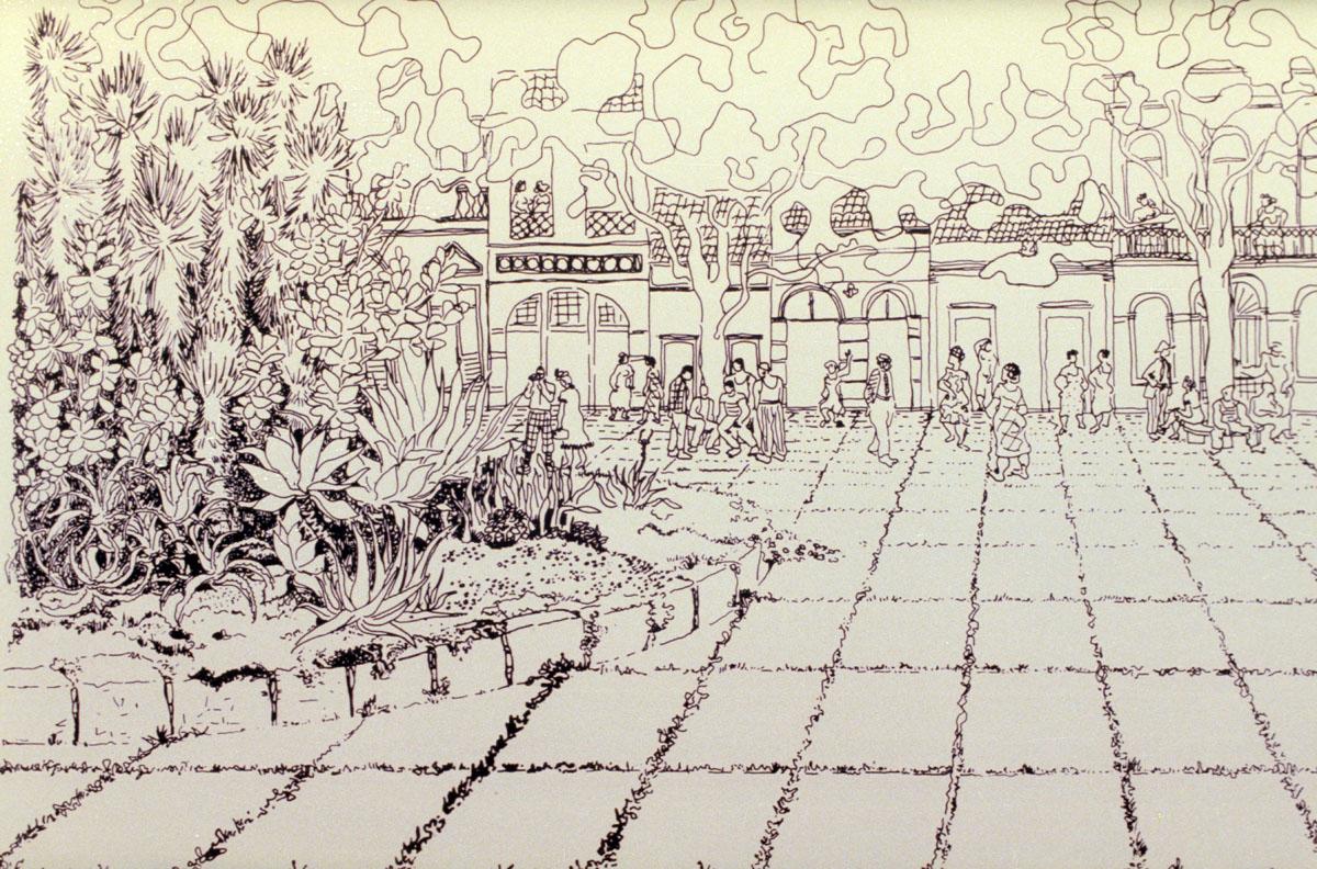 Drawing For RBM's First Public Garden, Pernambuco, 1935 (From 